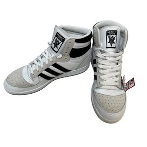 NWT Men’s Adidas Top Ten White, Grey & Black High-Top Sneakers 10